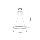 Rábalux 72229 Sindri 60x120cm, 3200lm, 3000/4000K függesztett lámpa