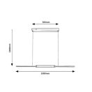 Rábalux 72231 Sindri 108x120cm, 2050lm, 3000/4000K függesztett lámpa