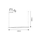 Rábalux 72234 Elvio 110x130cm, 2150lm, 3000K függesztett lámpa