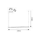 Rábalux 72234 Elvio 110x130cm, 2150lm, 3000K függesztett lámpa