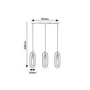 Rábalux 72264 Rovier 85x150cm, 3xE27 függesztett lámpa