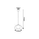 Rábalux 72274 Elowen 25x150cm, 1xG9, dupla üveg búrás függesztett lámpa