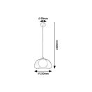 Rábalux 72275 Elowen 25x150cm, 1xG9, dupla üveg búrás függesztett lámpa