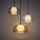 Rábalux 72276 Elowen 40x150cm, 3xG9, dupla üveg búrás függesztett lámpa