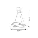 Rábalux 72282 Kallira 62x150cm, 3800lm, 3000K függesztett lámpa