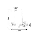 Rábalux 72298 Aslov 80x120cm, 10xG9 függesztett lámpa