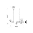 Rábalux 72298 Aslov 80x120cm, 10xG9 függesztett lámpa