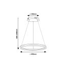 Rábalux 72301 Isaure 60x60-130cm, 2200lm, 3000/4000/6500K függesztett lámpa