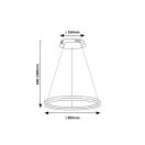 Rábalux 72302 Isaure 80x60-130cm, 3000lm, 3000/4000/6500K függesztett lámpa