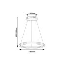 Rábalux 72302 Isaure 80x60-130cm, 3000lm, 3000/4000/6500K függesztett lámpa