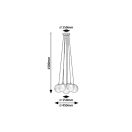 Rábalux 72304 Rosehip 45x150cm, 7xG9 függesztett lámpa