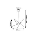 Rábalux 72339 Henli2 66x40-150cm, 2800lm, 3000K függesztett lámpa