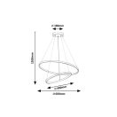 Rábalux 72345 Beliza 60x120cm, 6100lm, 3000-6500K, dimm, távirányítós függesztett lámpa