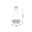 Rábalux 72353 Maribell 48x120cm, 2250lm, 3000/3500/4000K függesztett lámpa