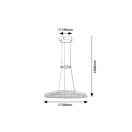 Rábalux 72411 Zofrael 50x120cm, 1850lm, 3000K függesztett lámpa