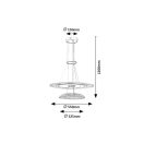 Rábalux 72412 Zofrael 55x120cm, 2400lm, 3000K függesztett lámpa