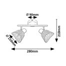 Rábalux 73006 Farelia 28x21cm, újrahasznosított filc búrás, 2xE14 spot lámpa