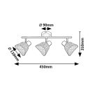 Rábalux 73007 Farelia 45x21cm, újrahasznosított filc búrás, 3xE14 spot lámpa