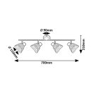 Rábalux 73008 Farelia 70x21cm, újrahasznosított filc búrás, 4xE14 spot lámpa