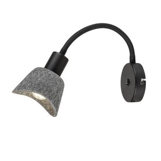   Rábalux 73009 Farelia 11x25cm, újrahasznosított filc búrás, 1xE14, kapcsolós, dugvillás vezetékes fali lámpa