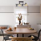 Rábalux 73010 Farelia 57x24cm, újrahasznosított filc búrás, 4xE14 mennyezeti lámpa