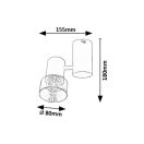 Rábalux 73052 Hatice 15,5x18cm, 1xE14, állítható fejű spot lámpa