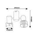 Rábalux 73053 Hatice 24,5x18cm, 2xE14, állítható fejű spot lámpa
