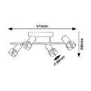 Rábalux 73054 Hatice 57,5x20cm, 4xE14, állítható fejű spot lámpa