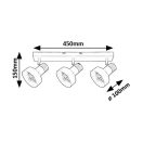 Rábalux 73057 Saskia 49x15cm, 3xE14 spot lámpa