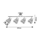 Rábalux 73070 Emerencia 87x19cm, 4xE14 spot lámpa