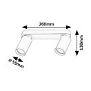 Rábalux 73076 Mirina 26x13cm, 2xGU10 spot lámpa