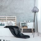 Rábalux 74000 Lomiro 157x44cm, újrahasznosított filc búrás, 1xE27, vezetékre szerelt kapcsolós álló lámpa