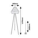 Rábalux 74000 Lomiro 157x44cm, újrahasznosított filc búrás, 1xE27, vezetékre szerelt kapcsolós álló lámpa