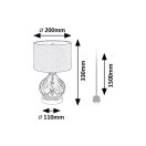 Rábalux 74033 Pirelo 33x20cm, 1xE14, vezetékes kapcsolós asztali lámpa