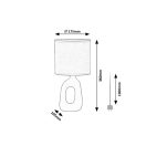 Rábalux 74071 Sylira 36x17,5cm, 1xE14 asztali lámpa