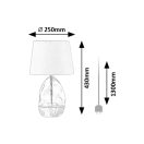 Rábalux 74227 Apolonia 43x25cm, 1xE27, vezetékes kapcsolós asztali lámpa