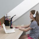 Rábalux 74230 Figen 38x31cm, érintőkapcsolós, fényerőszabályzós, alul színváltós, idő, dátum és hőmérséklet kijelzős, 290lm, 5000K íróasztali lámpa