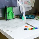 Rábalux 74231 Figen 38x31cm, érintőkapcsolós, fényerőszabályzós, alul színváltós, idő, dátum és hőmérséklet kijelzős, 290lm, 5000K íróasztali lámpa