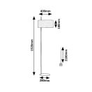 Rábalux 74240 Narmin 40x152cm, 1xE27, vezetékes kapcsolós  álló lámpa