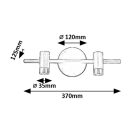 Rábalux 75041 Kadir 37x12,5cm, 550lm, 4000K, billenthető fejes, IP44 fali lámpa