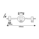 Rábalux 75042 Kadir 47x12,5cm, 820lm, 4000K, billenthető fejes, IP44 fali lámpa