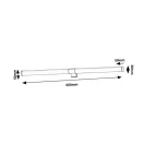 Rábalux 75044 Zain 60cm, 800lm, 4000K, IP44 fürdőszobai fali lámpa