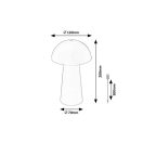 Rábalux 76036 Mireo 20x12cm, akkumulátoros, 50lm, 3000K, dimmeres, IP44 asztali lámpa