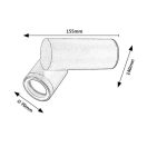 Rábalux 77110 Enol 14x7x15,5cm, 1xGU10, IP44 kültéri fali lámpa