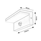 Rábalux 77116 Zaragoza mozgás-érzékelős, 21x9cm, 850lm, 2700/4000/6500K, IP54 kültéri fali lámpa
