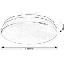 Rábalux 77133 Lowar 24x6cm, 750lm, 3000/4000/6000K, IP44  mennyezeti lámpa