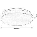 Rábalux 77135 Lowar 41x6,5cm, 2300lm, 3000/4000/6000K, IP44  mennyezeti lámpa