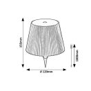 Rábalux 77142 Burdur akkumulátoros, érintőkapcsolós, fényerőszabályzós, 15,5x12cm, 180lm, 3000K, IP44 kültéri palackba dugható lámpa