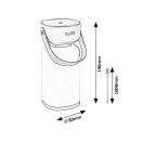 Rábalux 77145 Funes akkumulátoros, érintőkapcsolós, fényerőszabályzós, 19x8cm, 120lm, 2800/4000/6500K, IP44 kültéri asztali lámpa