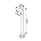 Rábalux 77149 Wengen 70x16,5cm, 790lm, 3000K, IP54 kültéri álló lámpa